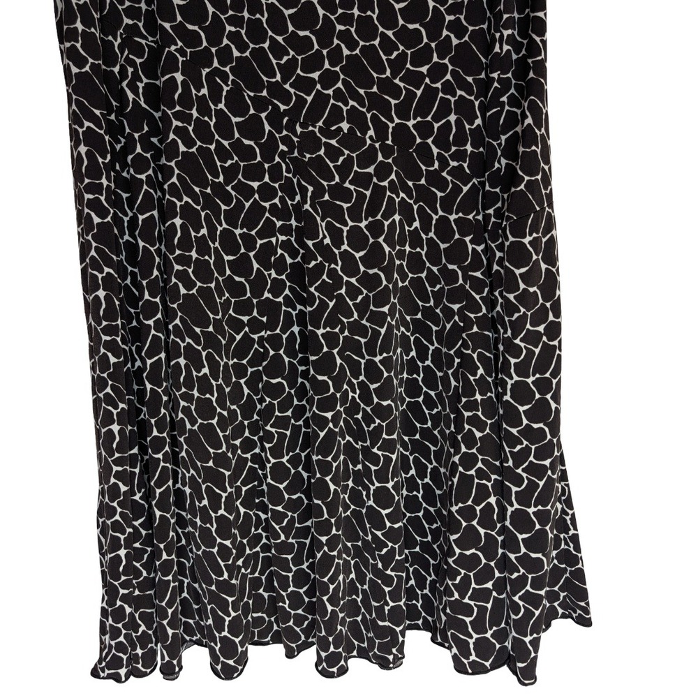 Chico's Midi Skirt Womens Size 2 Large Brown White Giraffe Animal Print Stretch - Picture 9 of 12